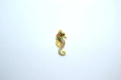 Small colourful seahorses-Gold plated