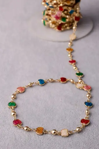 Apple colored chain -gold plated